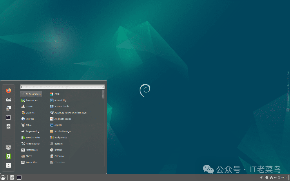 Debian Cinnamon Desktop